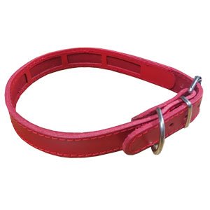 COLLAR PROTECTOR CUERO 45 cm. ROJO